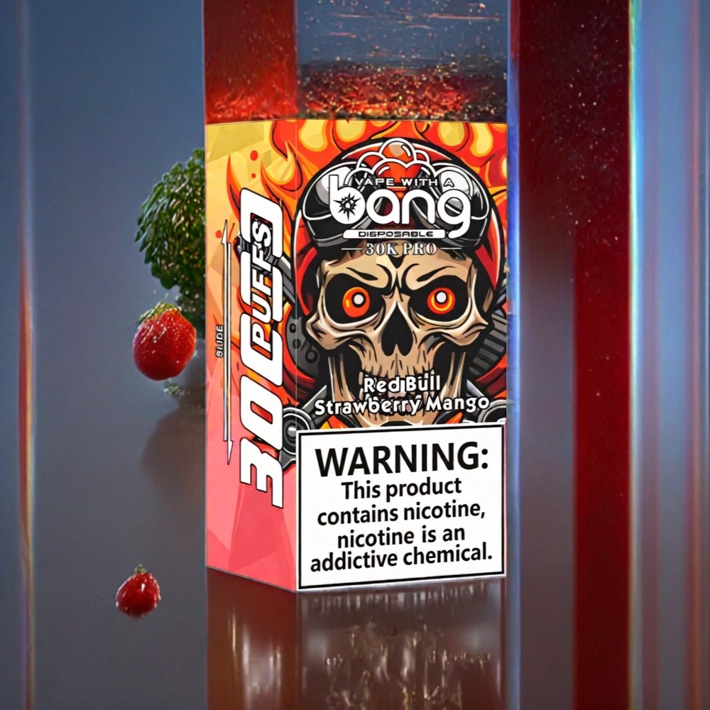 Bang 30K Pro 30000 Puffs Dual-Smag Rød Tyr & Jordbær Mango 36ml 550mAh 0%-5% Engros Danmark