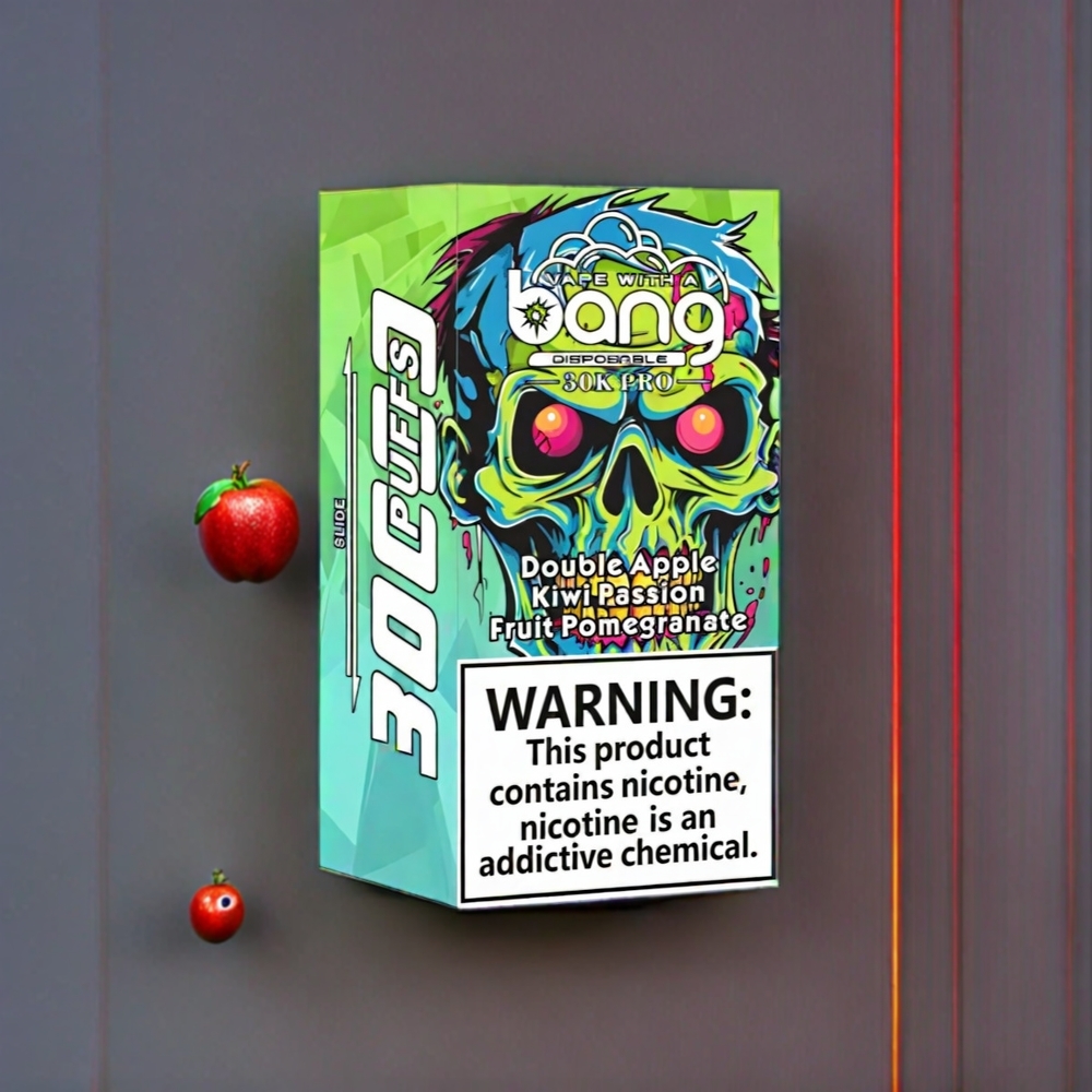 Bang 30K Pro 30000 Puffs Dual-Smag System (Dobbelt Æble & Kiwi Passionsfrugt Granatæble) 36ml 550mAh 0%/2%/3%/5% Engros Danmark