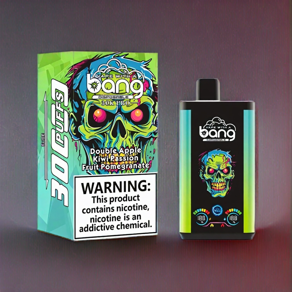 Bang 30K Pro 30000 Puffs Dual-Smag System (Dobbelt Æble & Kiwi Passionsfrugt Granatæble) 36ml 550mAh 0%/2%/3%/5% Engros Danmark