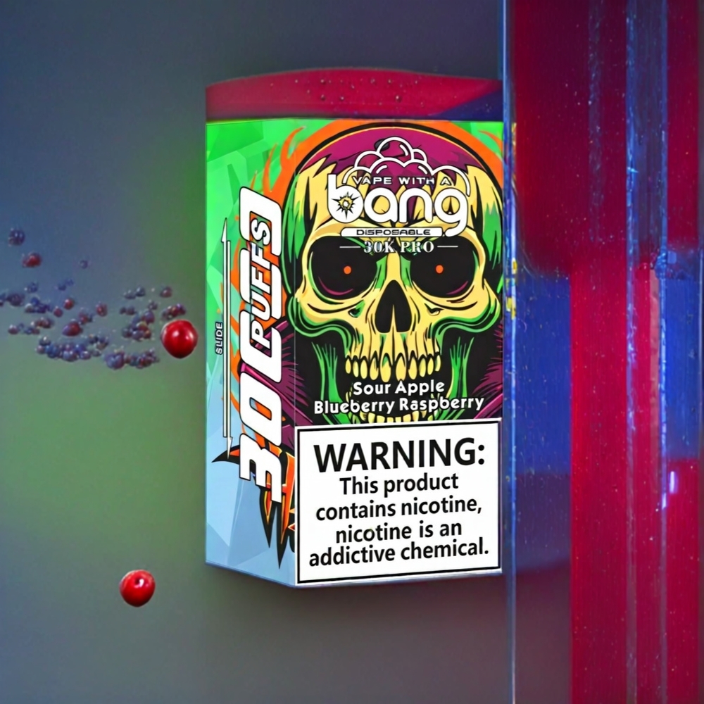 Bang 30K Pro 30000 Puffs Engangs Vape Sur Æble & Blåbær Hindbær – 36ml/550mAh/Dual-Flavor System Engros Danmark