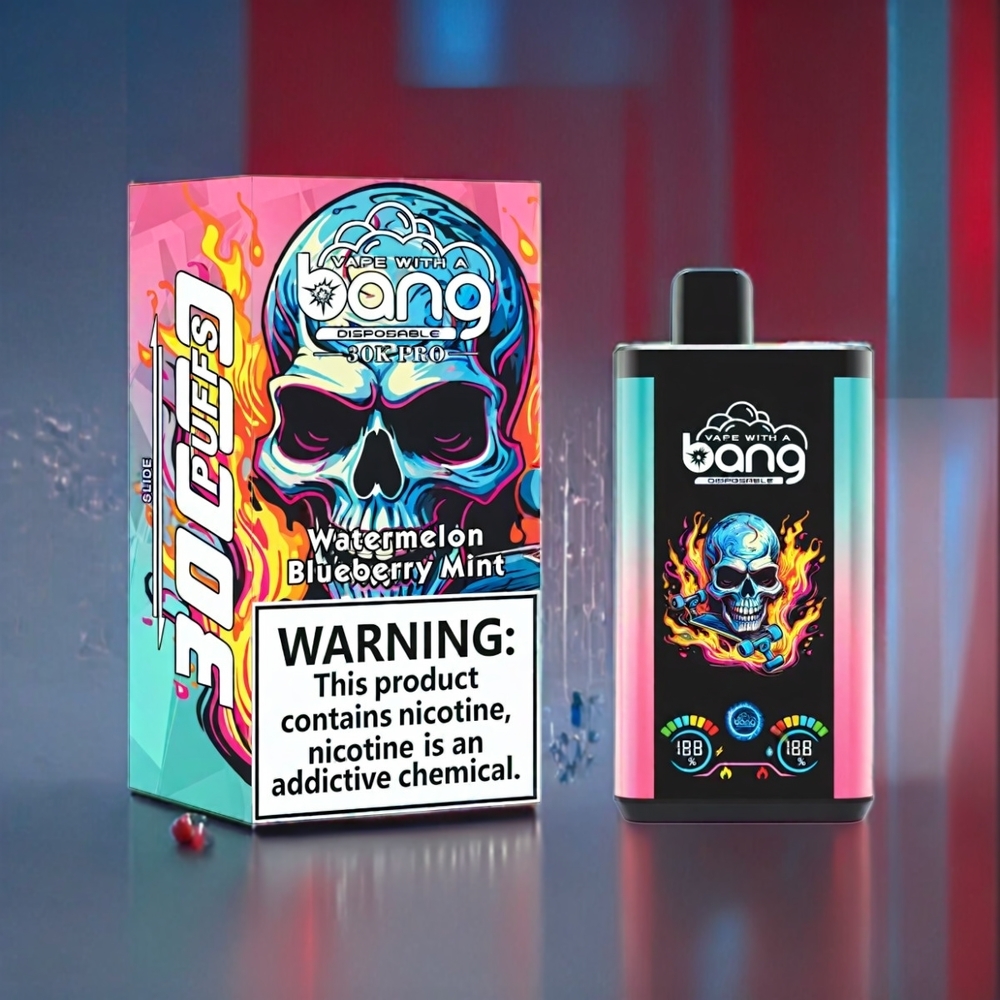 Bang 30K Pro 30000 Pust Vandmelon & Blåbær Mynte 36ml 550mAh 0%/2%/3%/5% Dual-Flavor System Engros Danmark