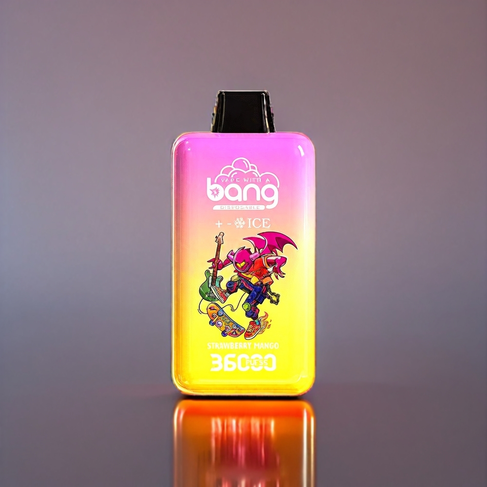 Bang 36000 36000 Puffs Jordbær Mango 36ml 850mAh 0%,2%,3%,5% 1.0Ohm 52 27 110.6MM 121g Engros Danmark