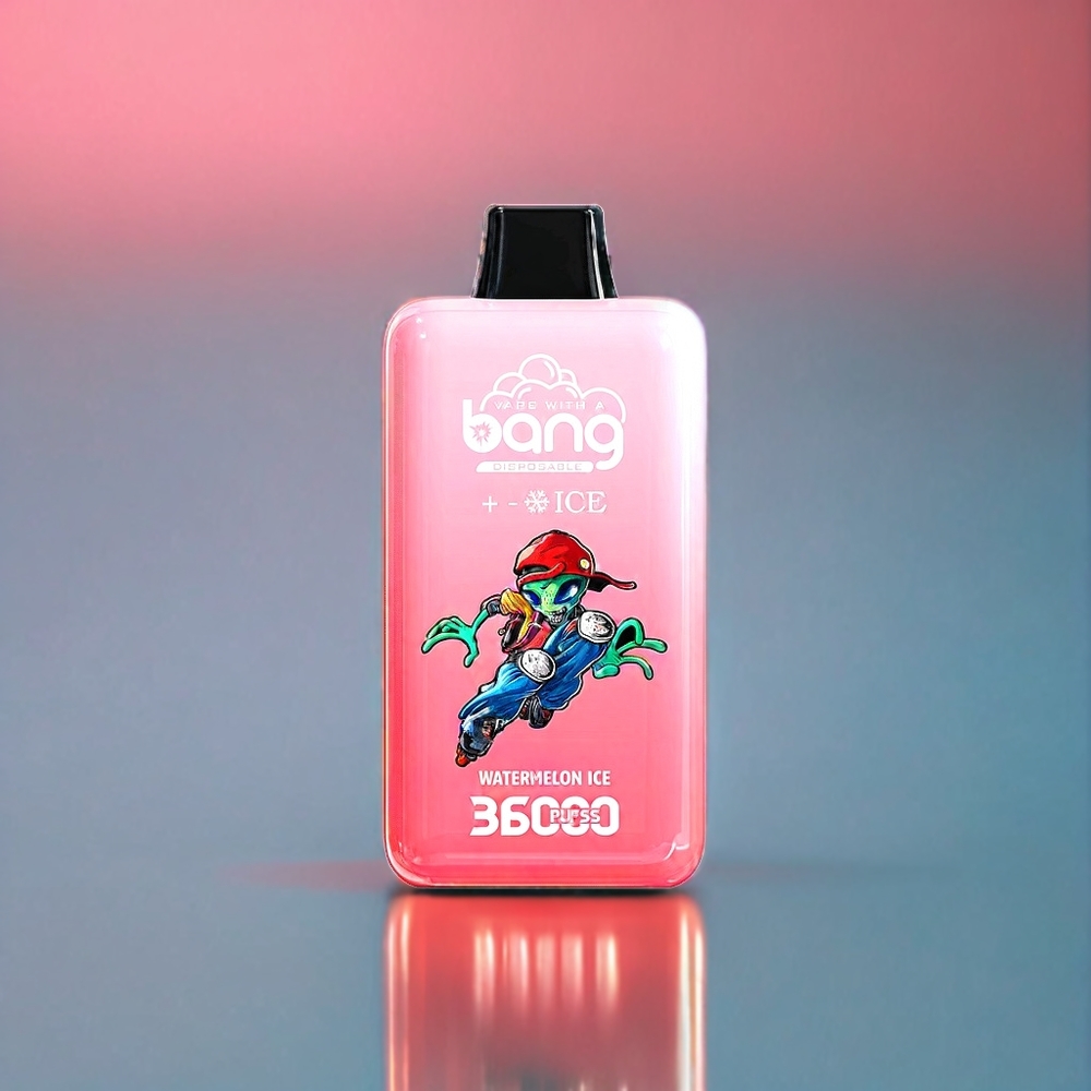 Bang 36000 Is Niveau Engangsdevice Vandmelon Is - 36000 Puffs 36ml 850mAh Mesh 0/2/3/5% 1.0 Ohm 52x27x110.6mm 121g Engros Danmark