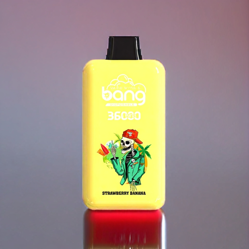 Bang 36000 36000 Pust Jordbær Banan 0% Nikotin 36ml 850mAh Engros Danmark