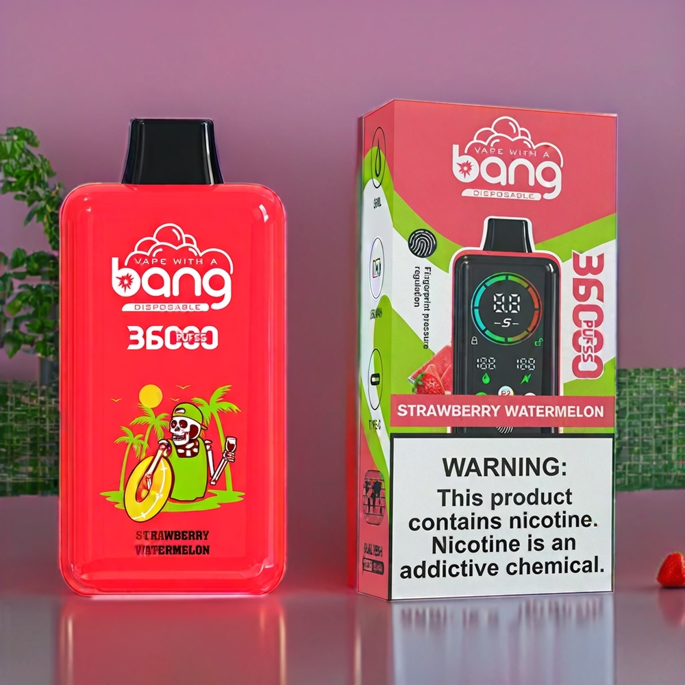 Bang 36000 36000 Pust Jordbær Vandmelon 36ml 5% 850mAh Engros Danmark