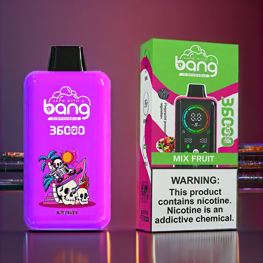 Bang 36000 Power Engangs Vape Blandet Frugt 36000 Pust 36ml 850mAh 1.0 Ohm Engros Danmark