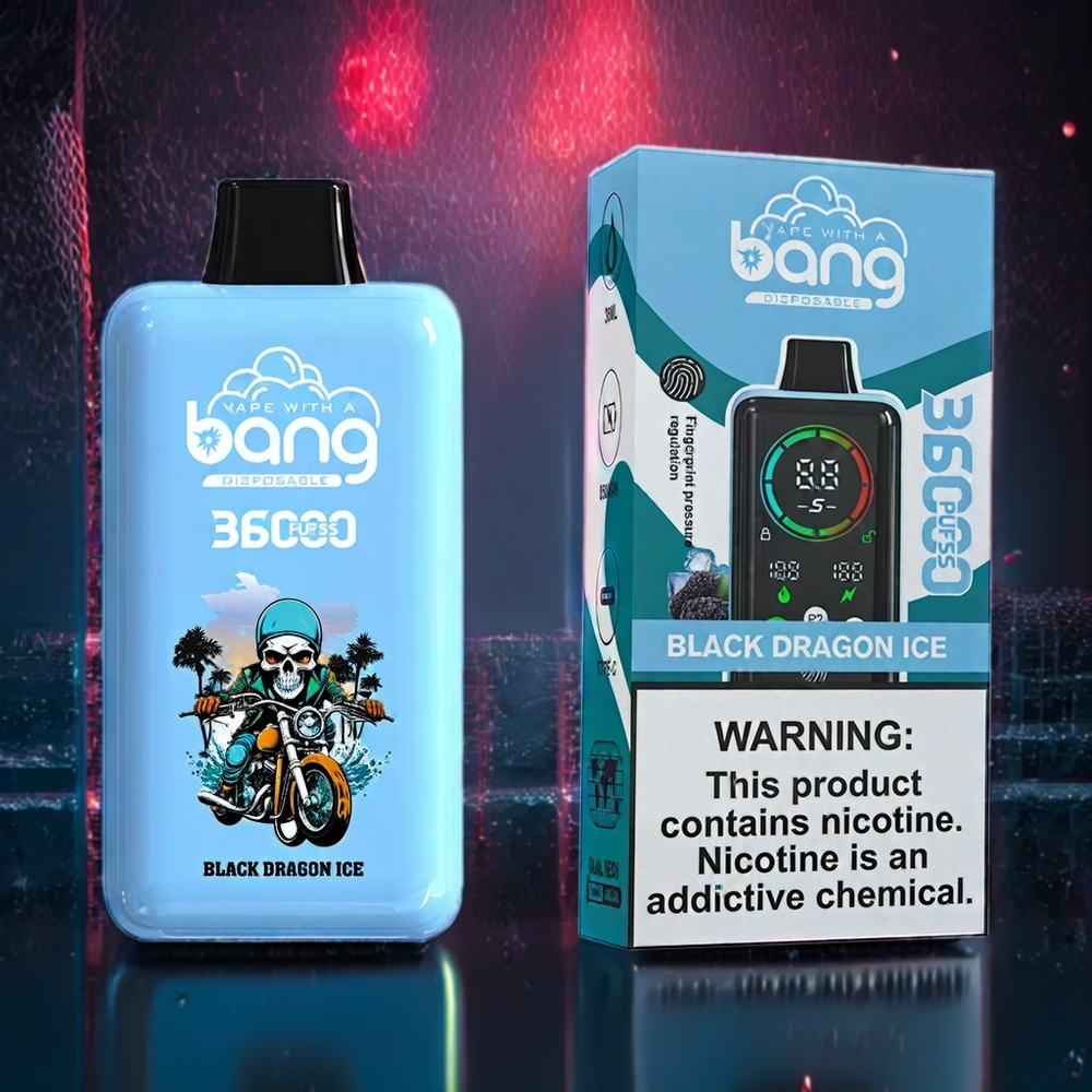 Bang 36000 Power Engangs Vape Sort Drage Is 36000 Pust 36ml/850mAh/1,0 Ohm Engros Danmark