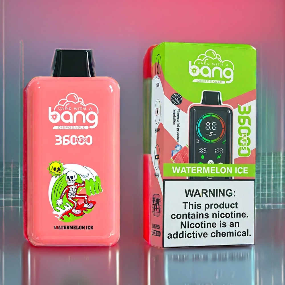 Bang 36000 Vandmelon Is 36ml 36000 Pust 850mAh 1.0 Ohm Engros Danmark