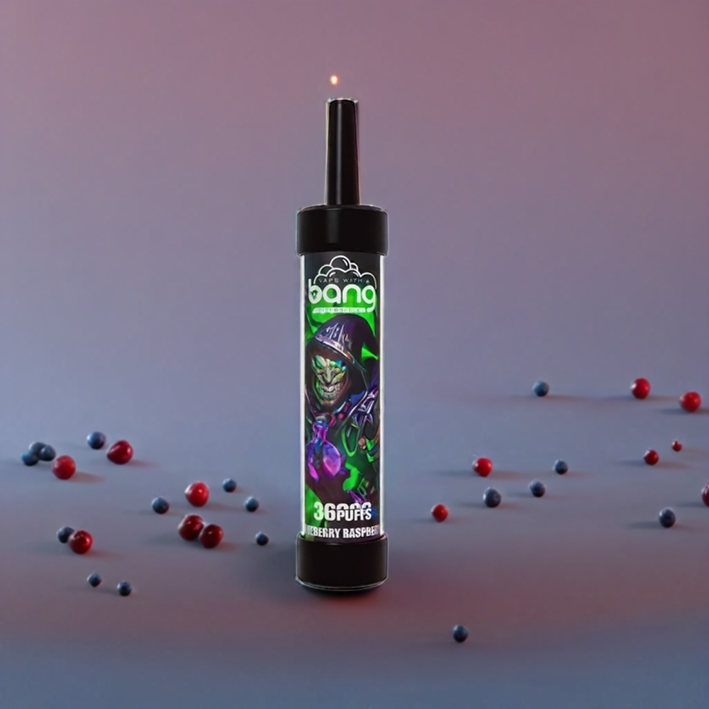 Bang 36000 Puffs Engangs Vape Blåbær Hindbær 650mAh 40ml 0.60 ohm Mesh Coil 0%/2%/3%/5% Nicotine Engros Danmark
