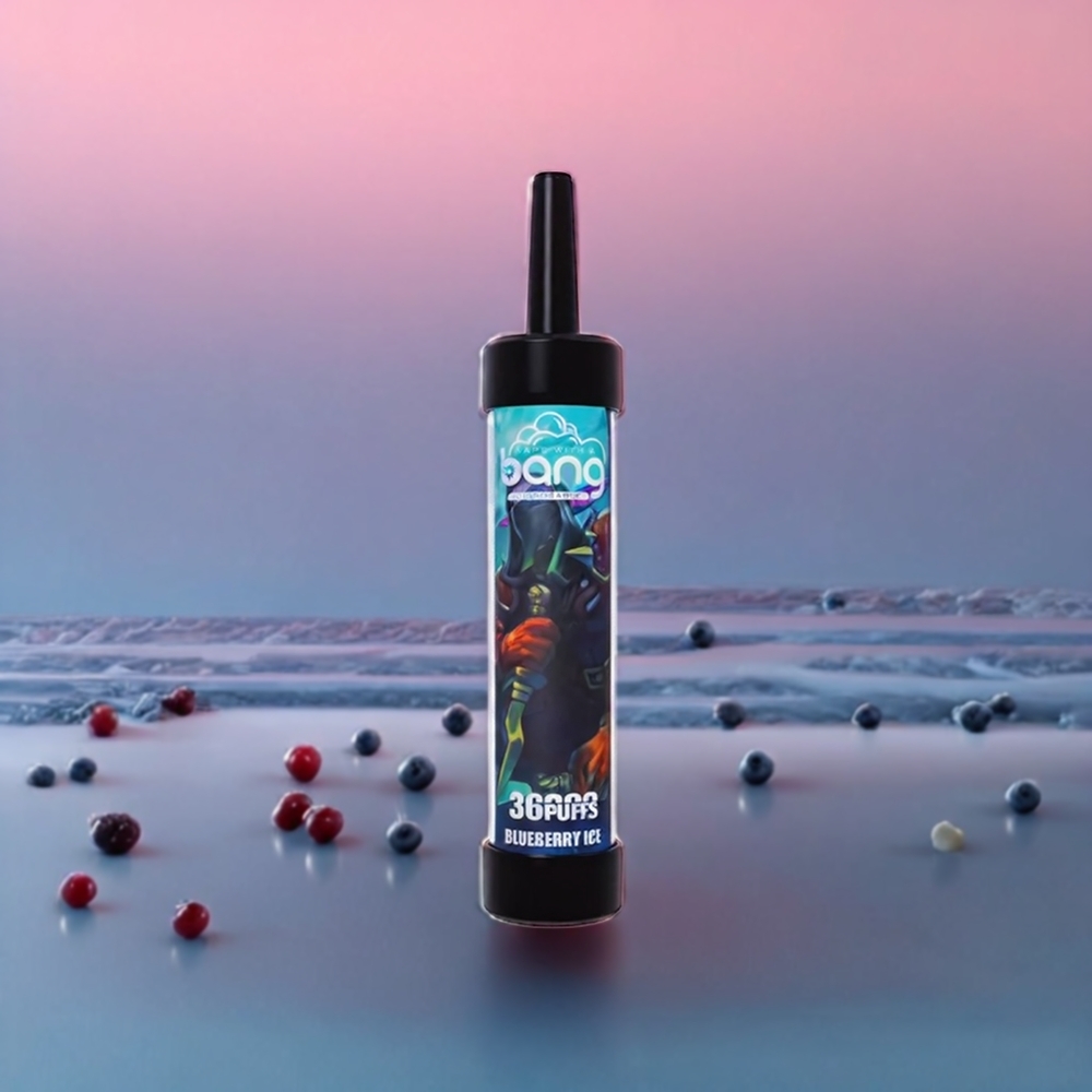 Bang 36000 Puffs Engangs Vape Blåbær Is 650mAh 40ml 0.60 ohm Mesh Coil Engros Danmark
