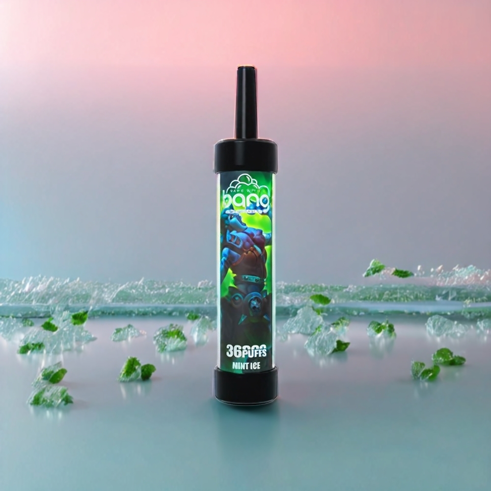 Bang 36000 Puffs Engangs Vape Mynte Is 650mAh 40ml 0.60 ohm 0%/2%/3%/5% Engros Danmark