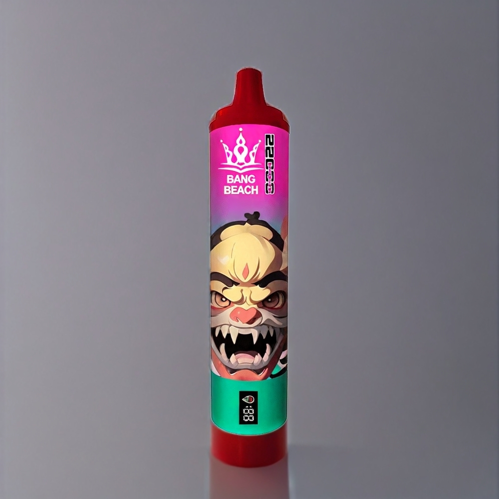 Bang Beach 22000 Puffs Engangs Vape Jordbær Is 36ml 650mAh 0%/2%/3%/5% Engros Danmark