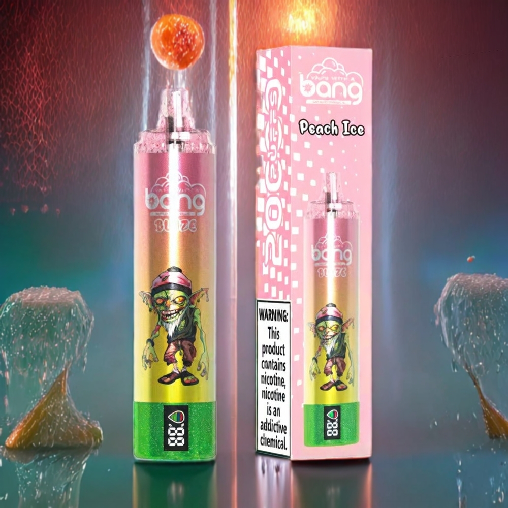 Bang Blaze Tornado 20000 Puffs Tilpasselig Luftstrøm Fersken Is Type-C Opladning 0%,2%,3%,5% Nikotin Engros Danmark