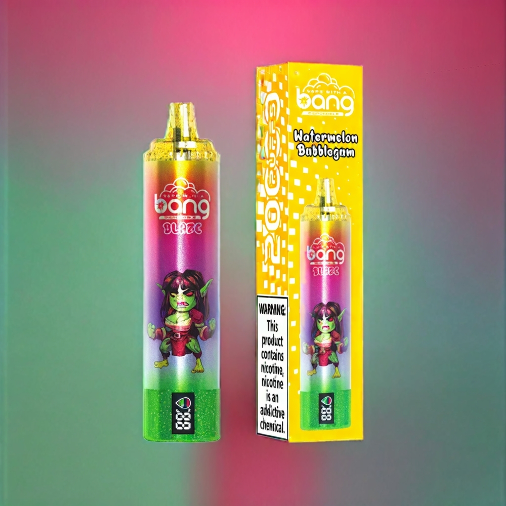 Bang Blaze Tornado 20000 Pust Tilpasselig Luftflow Type-C Opladning 0%,2%,3%,5% Nikotin Vandmelontyggegummi Engros Danmark