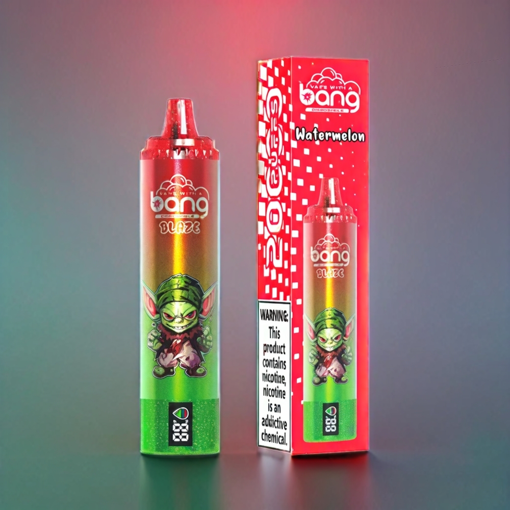 Bang Blaze Tornado 20000 Pust Tilpasselig Luftflow Vandmelon Type-C Opladning 0%,2%,3%,5% Nikotin Engros Danmark