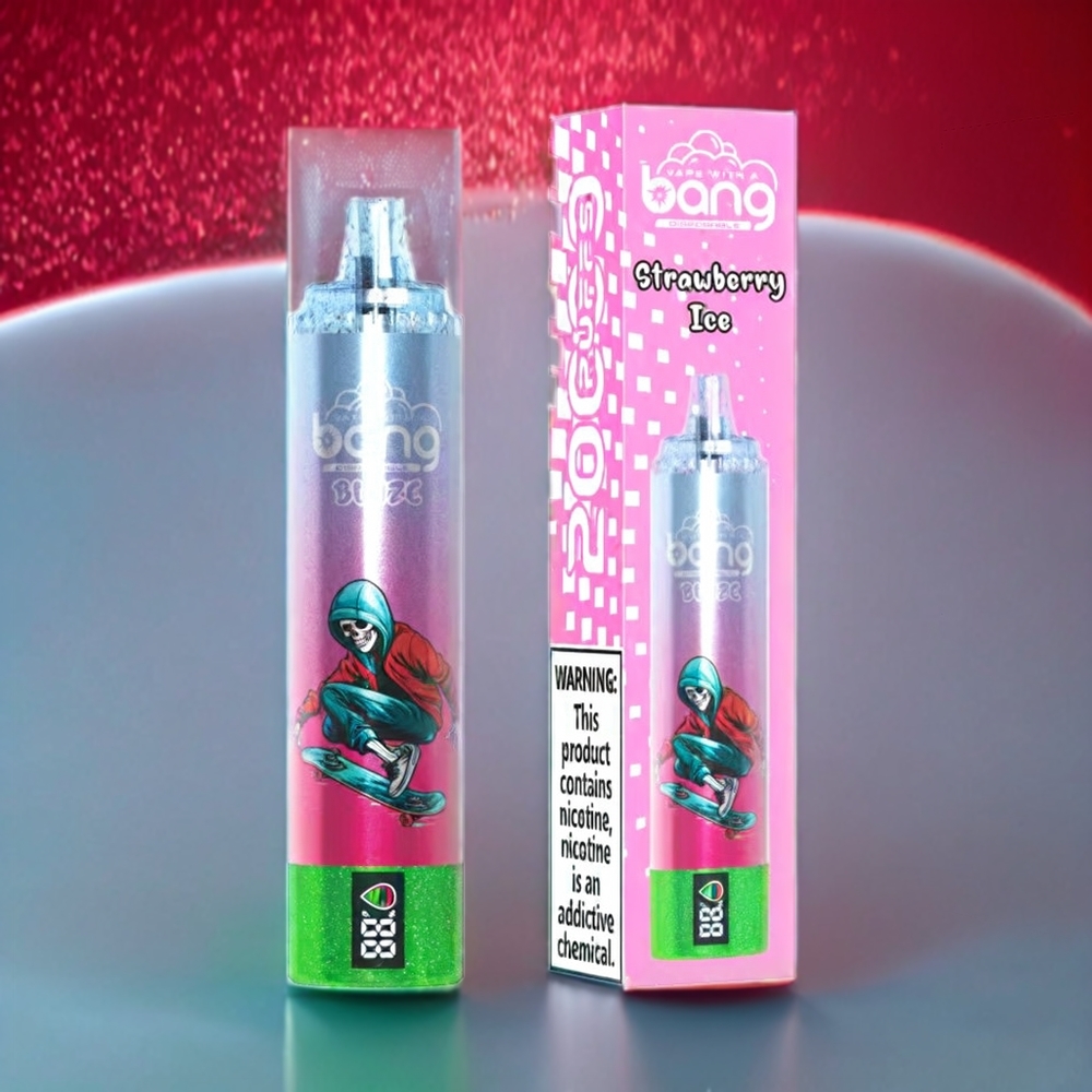 Bang Blaze Tornado 20000 Pust Tilpasset Luftflow Type-C Ladning 0%,2%,3%,5% Nikotin Jordbær Is Engros Danmark