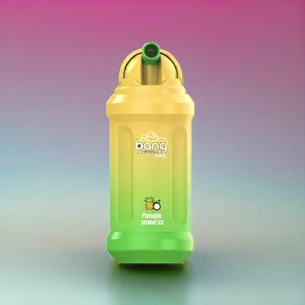 Bang King 12000 Puffs Engangs Vape Ananas Kokos Is 23ml 650mAh 0%/2%/3%/5% 1.2Ω Mesh Coil Engros Danmark