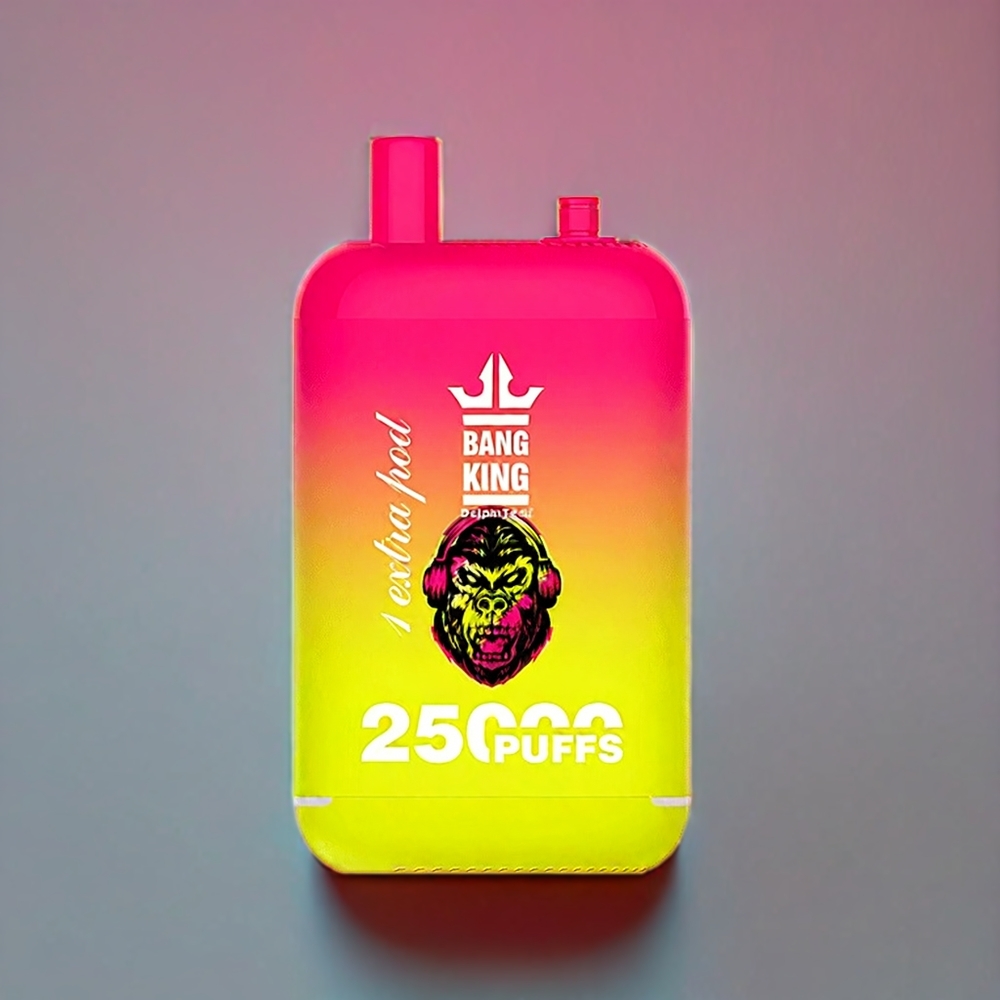 Bang King Dual Pod 25000 Puffs Jordbær Banan 46ml 650mAh 1.0 Ohm Type-C Engros Danmark