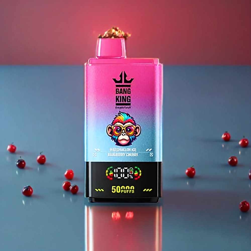 Bang King 50000 Disposable Vandmelon Blåbær Kirsebær 50ml 850mAh Type-C Bundluftjustering Engros Danmark