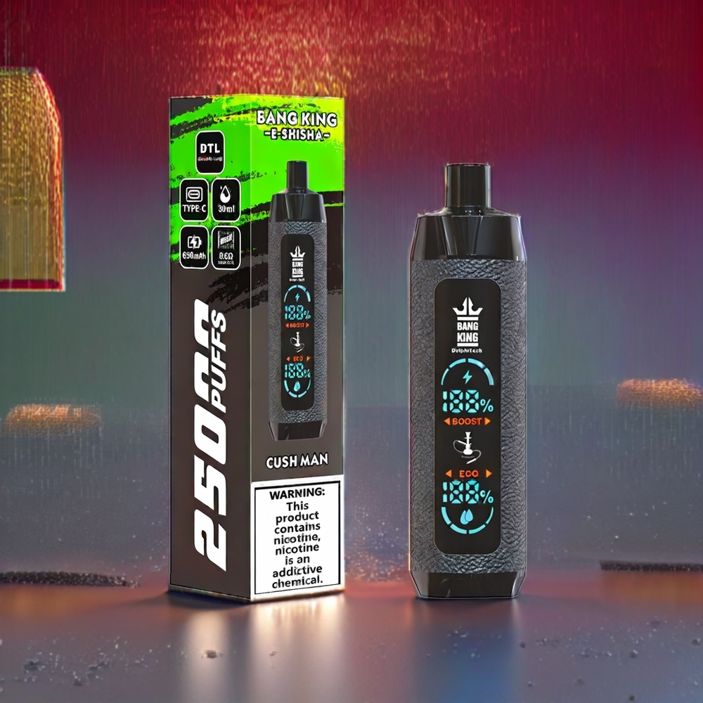 Bang King Cush Man 25000 Puffs 30ml 650mAh 0.6Ω Type-C 0%/2%/3%/5% Engros Danmark
