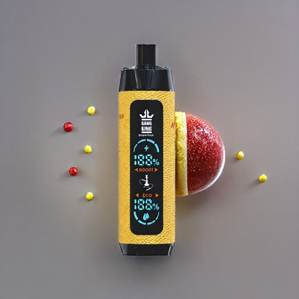 Bang King Shisha 25000 Puffs 30ml 650mAh 0.6Ω Type-C 0%/2%/3%/5% Citron/Kirsebær Engros Danmark