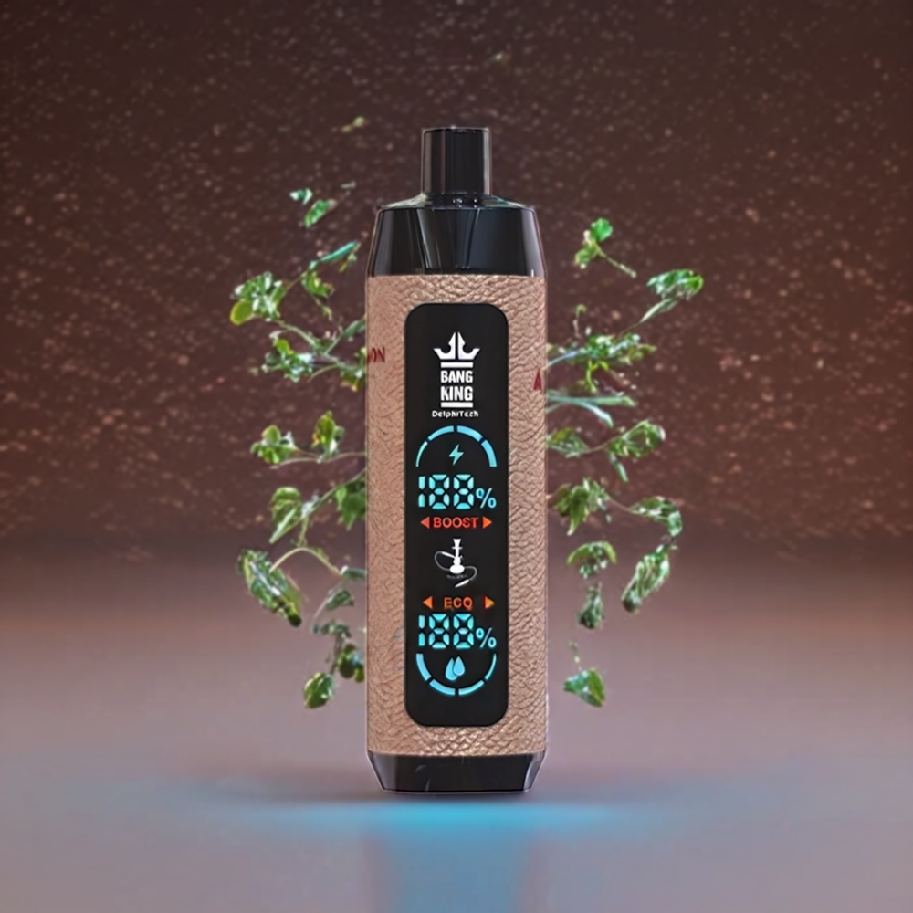 Bang King Shisha 25000 Puffs Engros Danmark 30ml 650 mAh 0,6 Ohm Type-C 0% 2% 3% 5% Citronmynte