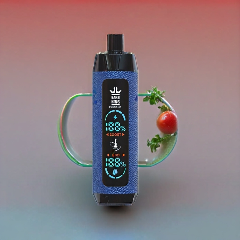 Bang King Shisha 25000 Puffs Vandmelon Honningmelon Passionsfrugt 30ml 650 mAh 0,6 Ohm Type-C 0%/2%/3%/5% Engros Danmark