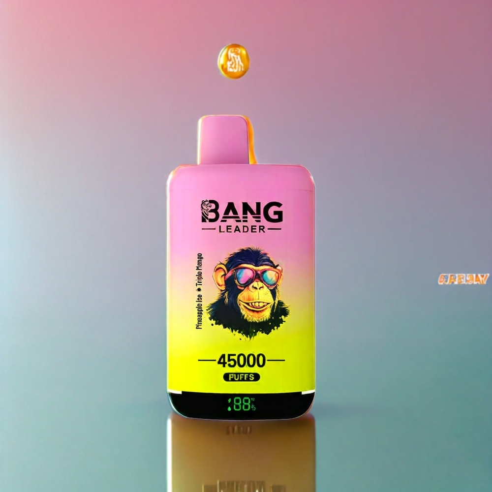 Bang Leader Triple Mango Ananas Is 45000 Pust Smart Skærm Type-C USB Dobbelt Smag 2-i-1 0% 2% 3% 5% Engros Danmark