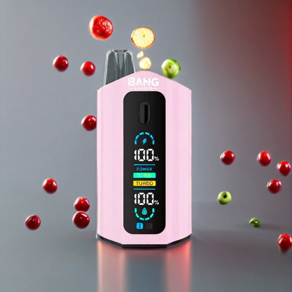 Bang Leader 50000 Puffs 0%-5% Nikotin 13400mAh 36ml Type-C Ladning 2-i-1 Hindbær Mojito Kirsebær Hindbær Lime Engros Danmark