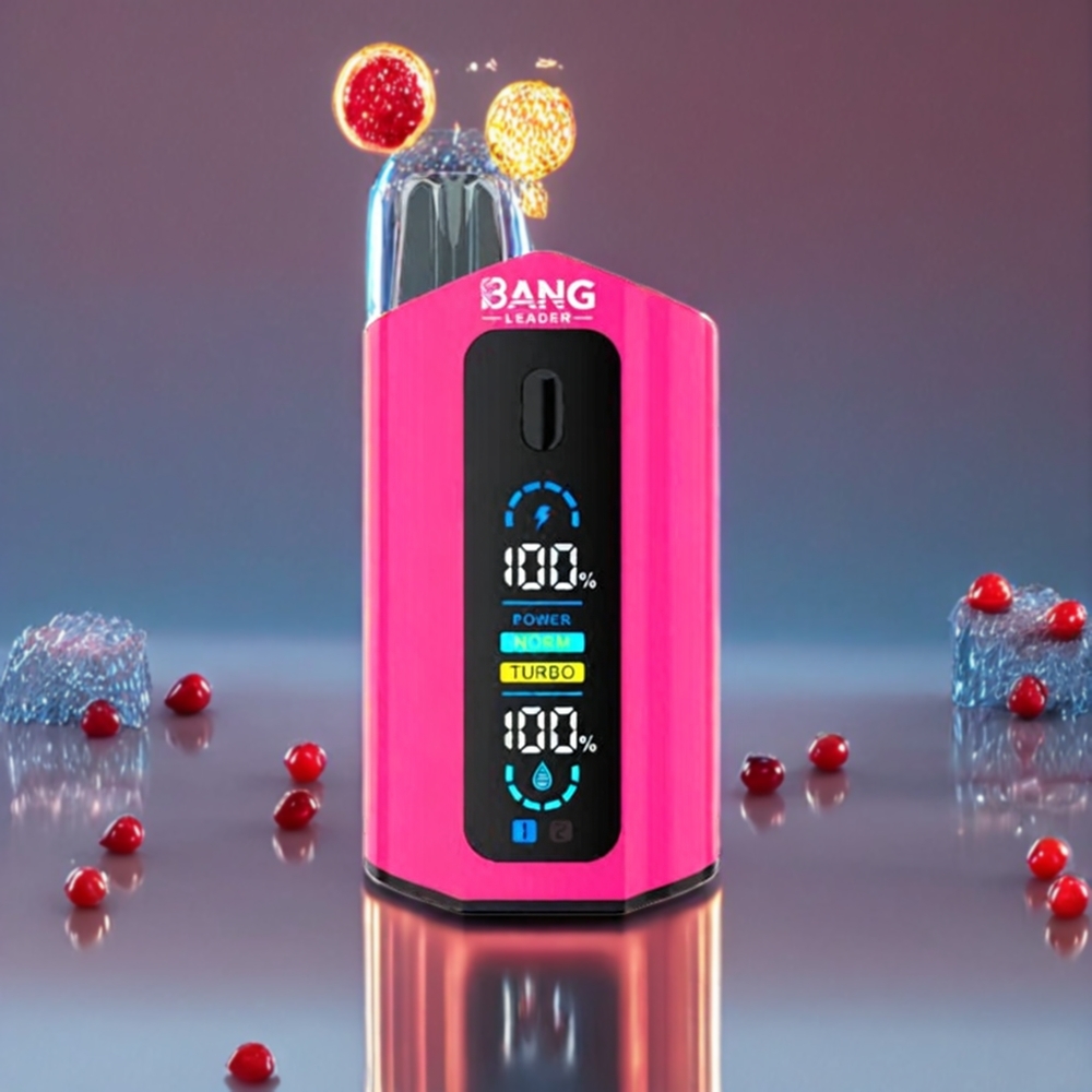 Bang Leader 50000 Puffs Bær Hindbær Lemonade Jordbær Hindbær Kirsebær Is 50000 Puffs 13400mAh 36ml Engros Danmark