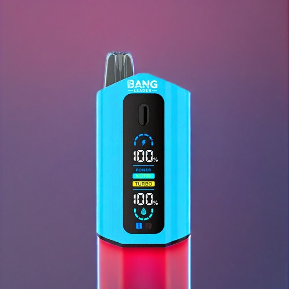 Bang Leader 50000 Puffs Engangs Vape Blåbær Sur Hindbær Blåbær 13400mAh 36ml Type-C Engros Danmark