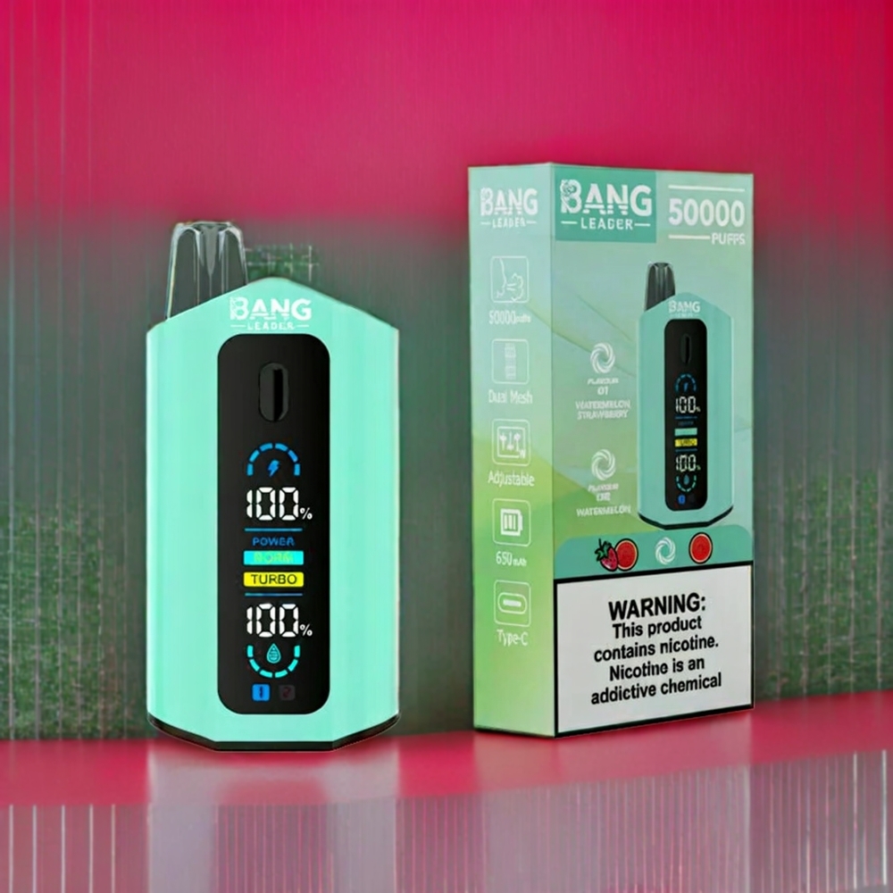 Bang Leader 50000 Pust 2-i-1 Vandmelon Jordbær Vandmelon Redbull 13400mAh 36ml Type-C Engros Danmark