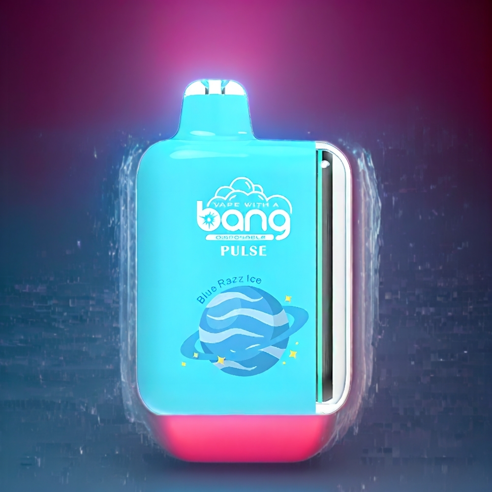 Bang Pulse 18000 Puffs Blue Hindbær Is Opladningsport Type-C 650mAh 26ml 1.0 ohm Engros Danmark