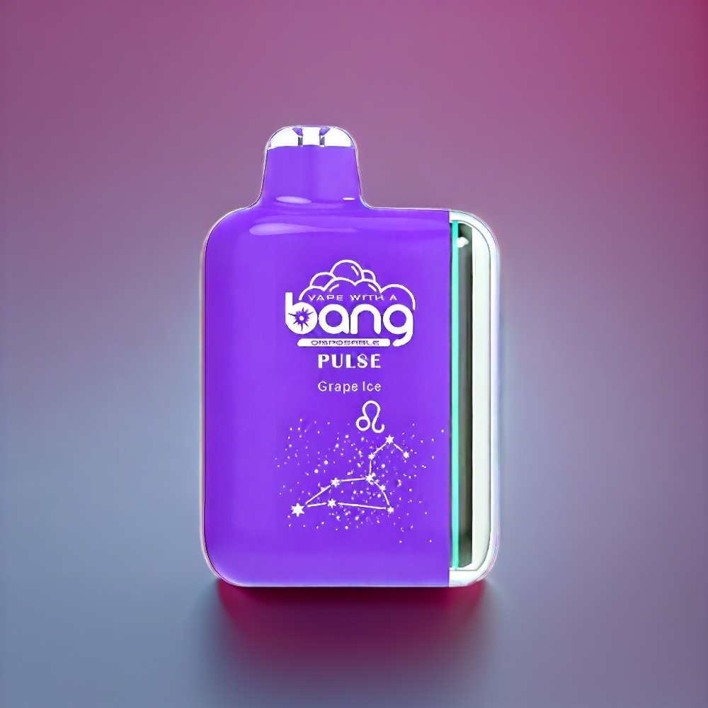 Bang Pulse 18000 Puffs Engangs Vape Grape Is Type-C 650mAh 0%/2%/3%/5% 26ml 18000 puffs 1.0 ohm Mesh Coil Engros Danmark