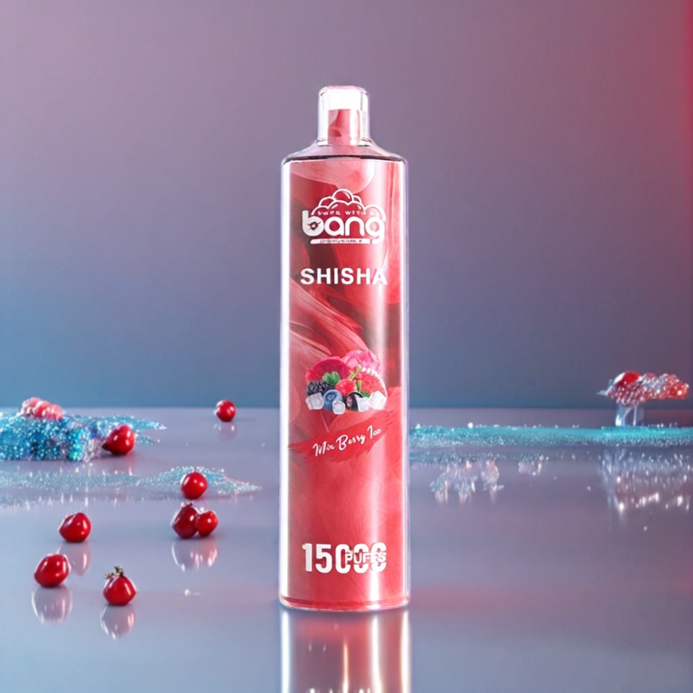 Bang Shisha 15000 Puffs Blandet Bær Is 23ml Type-C 600mAh 0-5% Nic DTL Engros Danmark