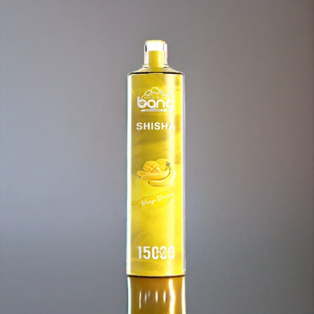 Bang Shisha 15000 Puffs Engangs Vape Mango Banan 23ml Type-C 600mAh 0-5% Nicotine Engros Danmark
