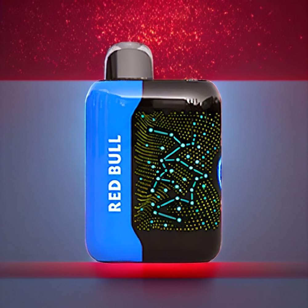 Bang Starry 25000 Pust 28ml 800 mAh 0%/2%/3%/5% Nikotin 1.0 Ohm Mesh Type-C Hurtigoplading Rød tyr Engros Danmark