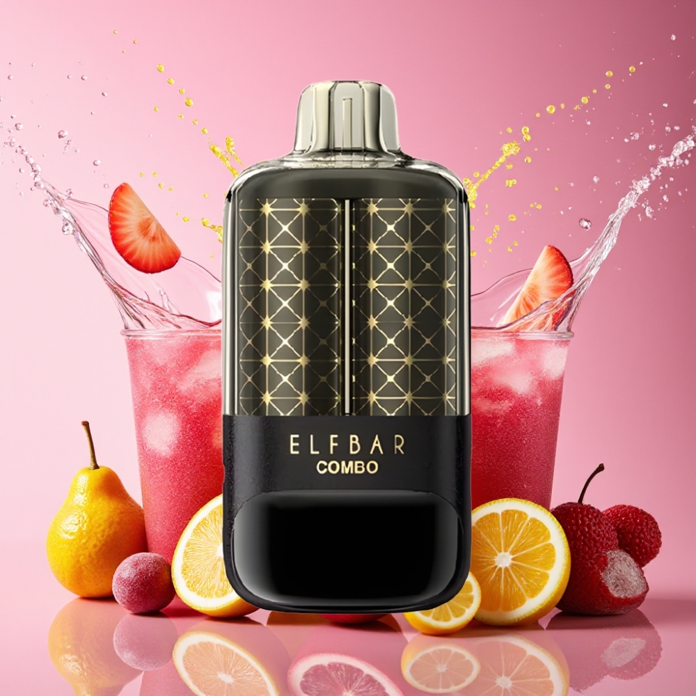 ELF BAR COMBO 25000 Puffs Engangs Vape Pink Lemonade & Grapefrugt 22ml / 700mAh / Type-C / 5% Nicotin / Dual Mode / Dual Airflow / Display Engros Danmark