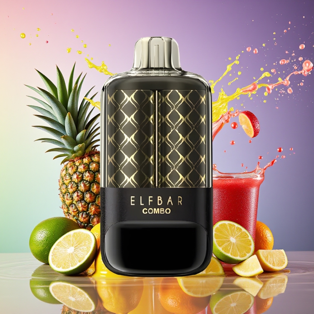 ELF BAR COMBO 25000 Puste Engangs Vape Lime & Ananas 22ml 700mAh Type-C 5% Engros Danmark