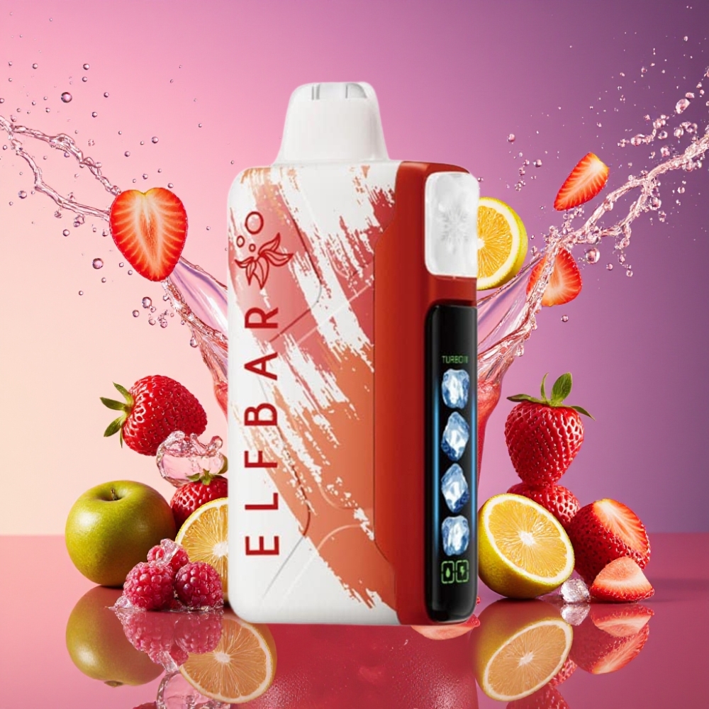 ELF BAR Ice King 40000 Puffs Genopladelig Vape Skræmmende Bær 20ml 5% Nikotin 850mAh Batteri Justerbar Køling LCD-Display Engros Danmark