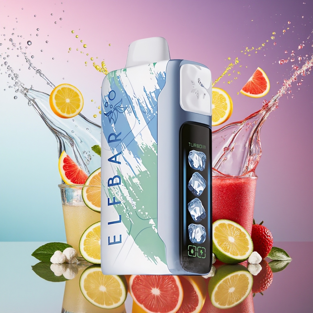 ELF BAR Ice King 40000 Pust Til Genopladelig Vape Miami Mynte 20ml 5% Nikotin 850mAh Batteri Justerbar Køling Dual Luftflow LCD Display Engros Danmark