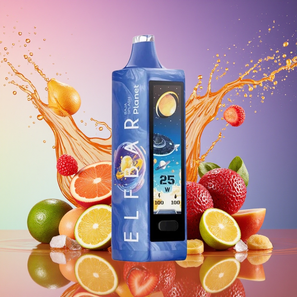 ELF BAR Planet 25000 Puffs Genopfyldelig Vape Baja Splash 5% 50mg 18ml 800mAh Mesh Engros Danmark