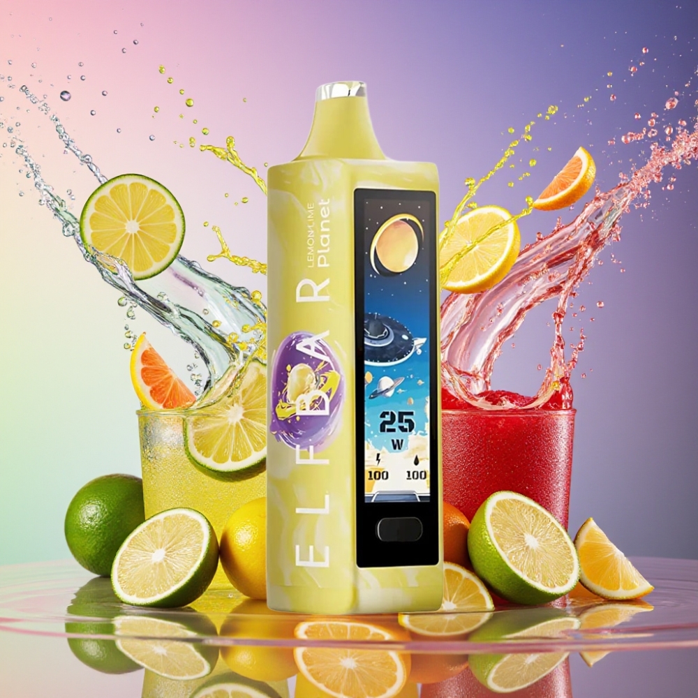 ELF BAR Planet 25000 Puffs Genopladelig Vape Citron Lime 5% Nikotin 18ml 800mAh Mesh Engros Danmark