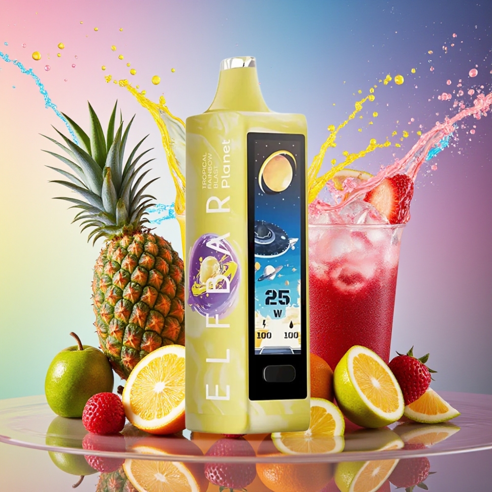 ELF BAR Planet 25000 Puffs Tropisk Regnbue Eksplosion 5% 50mg 18ml 800mAh Mesh Engros Danmark