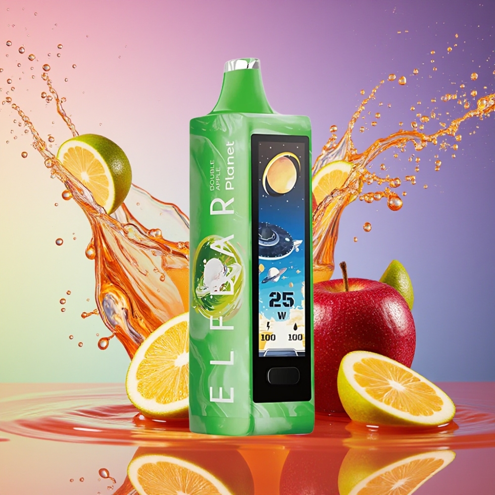 ELF BAR Planet 25000 Pust Genopladelig Engangs Vape Dobbelt Æble 5% 50mg 18ml 800mAh Mesh Engros Danmark