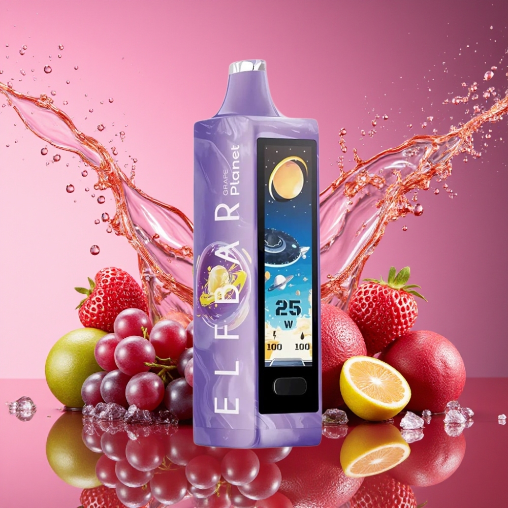 ELF BAR Planet 25000 Pust Opladelig Disposable Vape Vindrue 5% 50mg 18ml 800mAh Mesh Engros Danmark