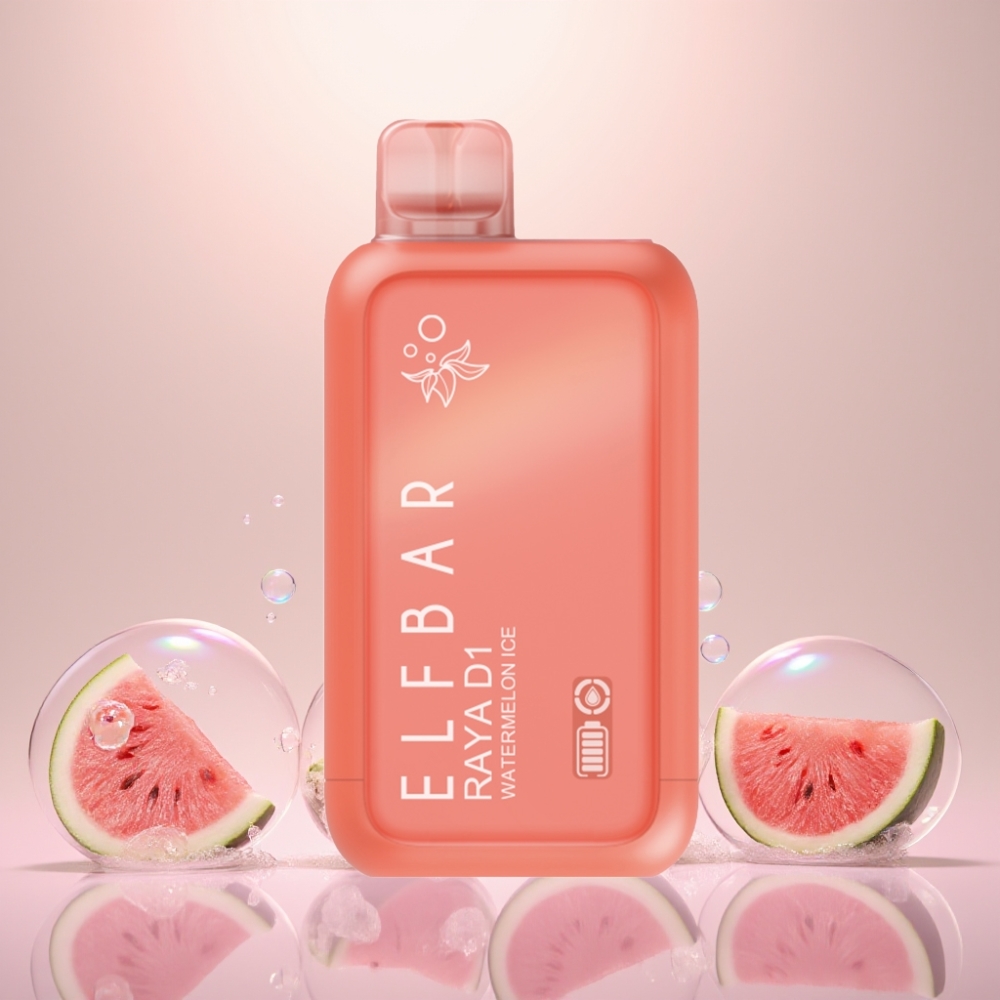 Elf Bar Raya D1 13000 Puffs Engangs Vape Vandmelon Is 18ml 650mAh Type-C Ladning 50mg/5% Nikotin Engros Danmark