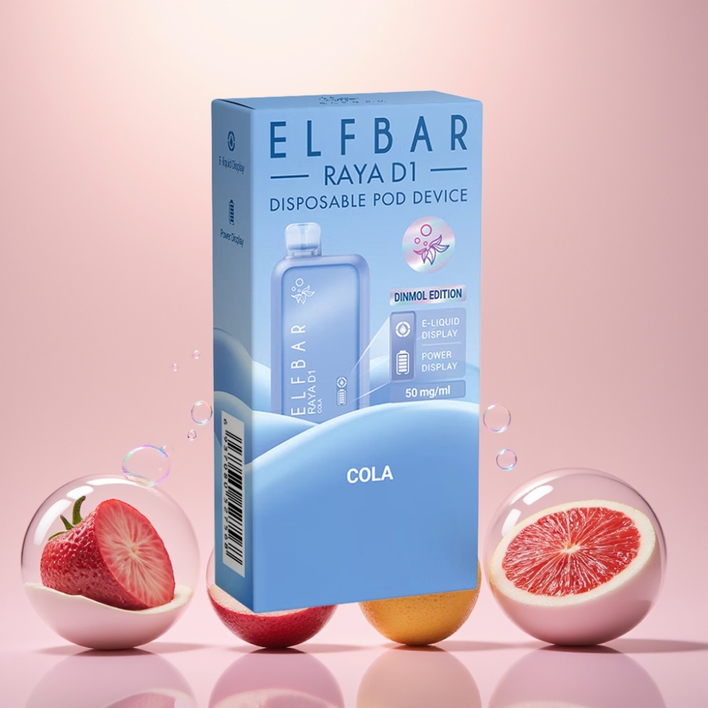 Elf Bar Raya D1 13000 Puffs Genanvendelig Vape Cola 18ml 650mAh Type-C Engros Danmark