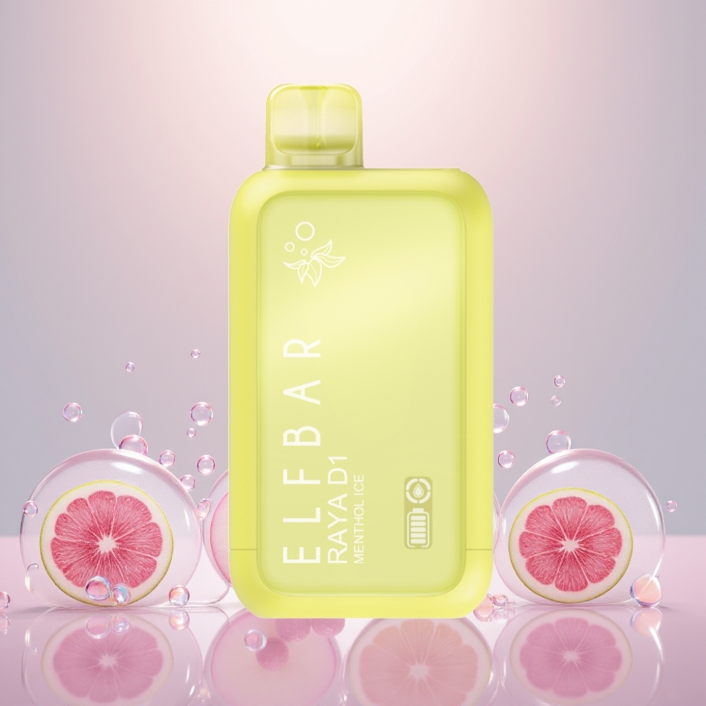 Elf Bar Raya D1 13000 Pust Genanvendelig Vape Menthol Is 18ml 650mAh Type-C Skærm 50mg/5% Engros Danmark