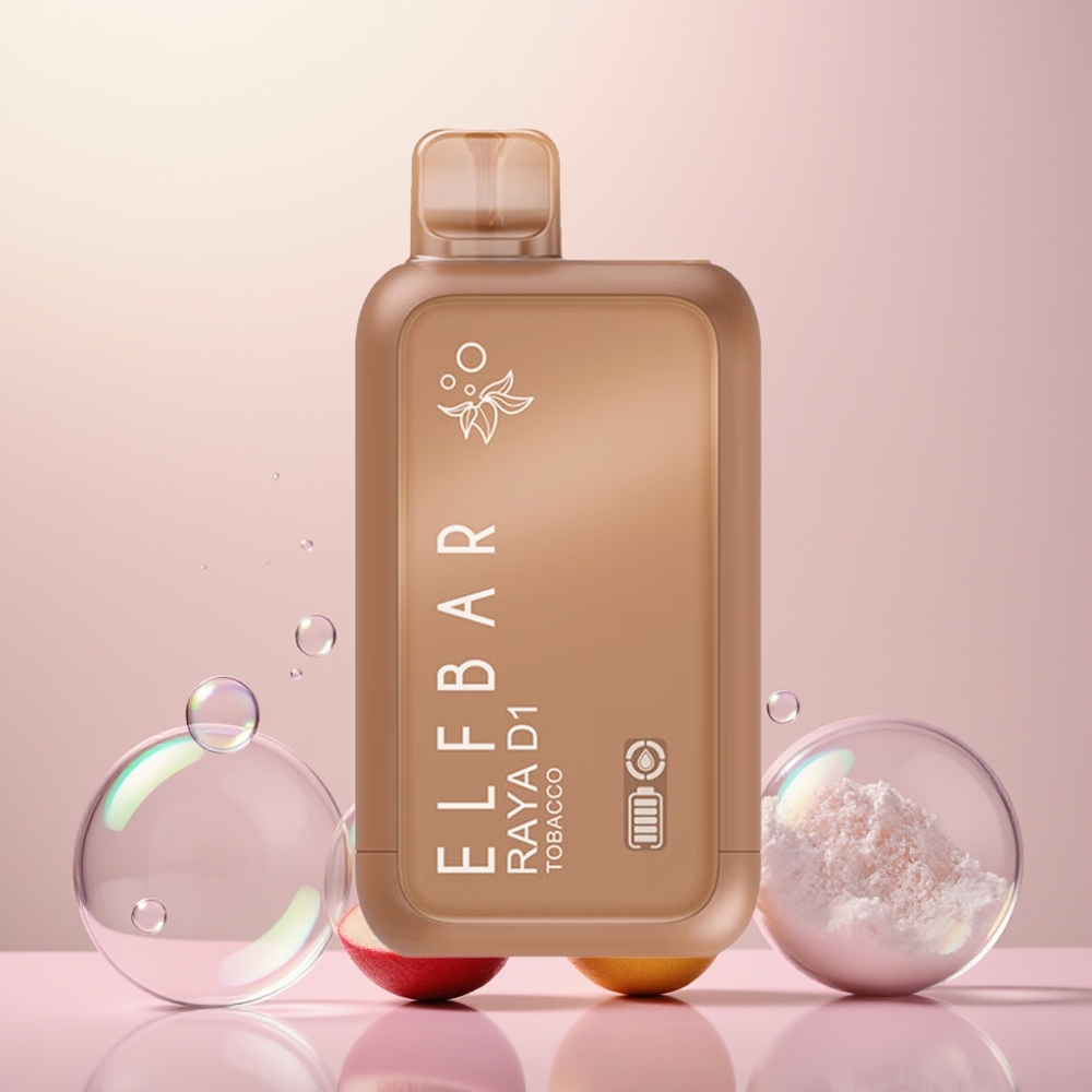 Elf Bar Raya D1 13000 Pust Opladelig 18ml 650mAh Type-C Tobak Engros Danmark